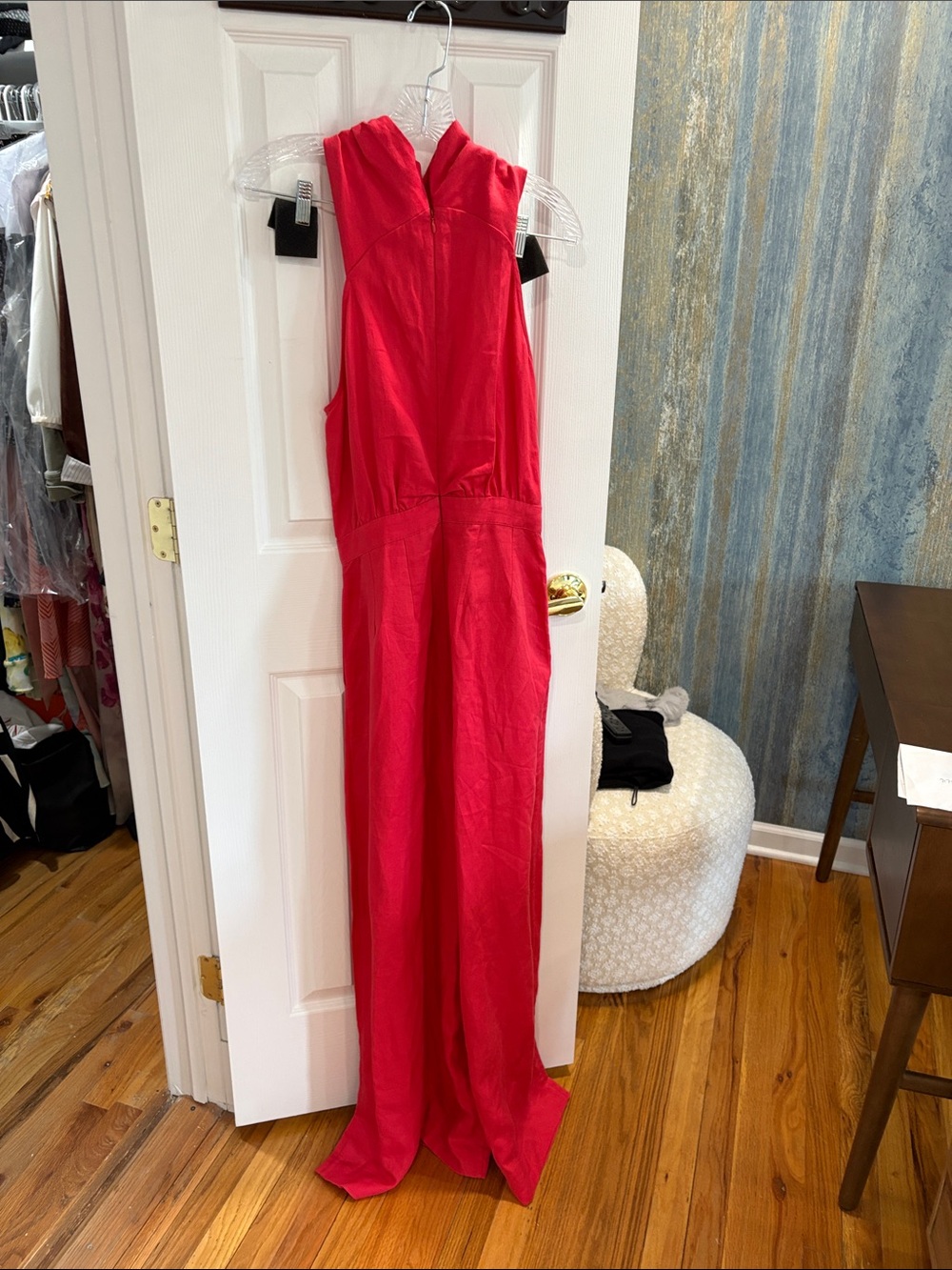 Reiss Vibrant Red Halter Maxi jumpsuit - Picture 3 of 3